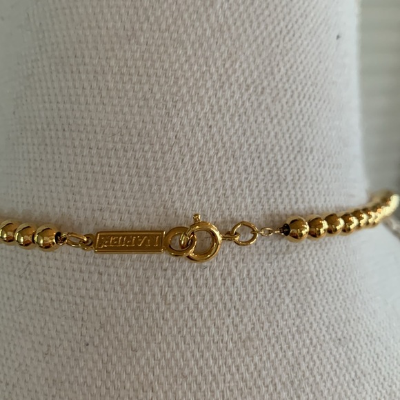 Napier Vintage Gold Tone Metal Beads Necklace 12” Strand Graduated Size Balls - Picture 2 of 8